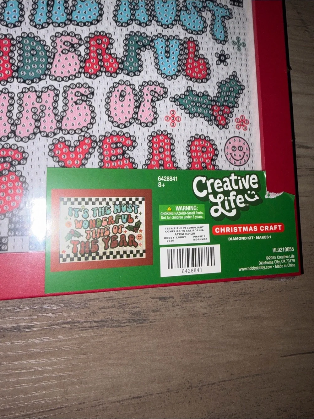 Creative Life Christmas Diamond Painting Kit Most Wonderful Time New